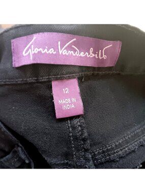 Gloria Vanderbilt Jeans Size 12 33x30 stretch Womens Amanda Black